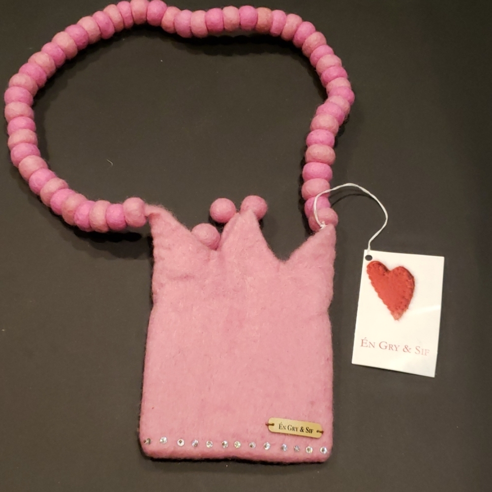 Felted wool tiny handbag